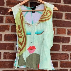 Custo Barcelona sleeveless t shirt. Size 3.